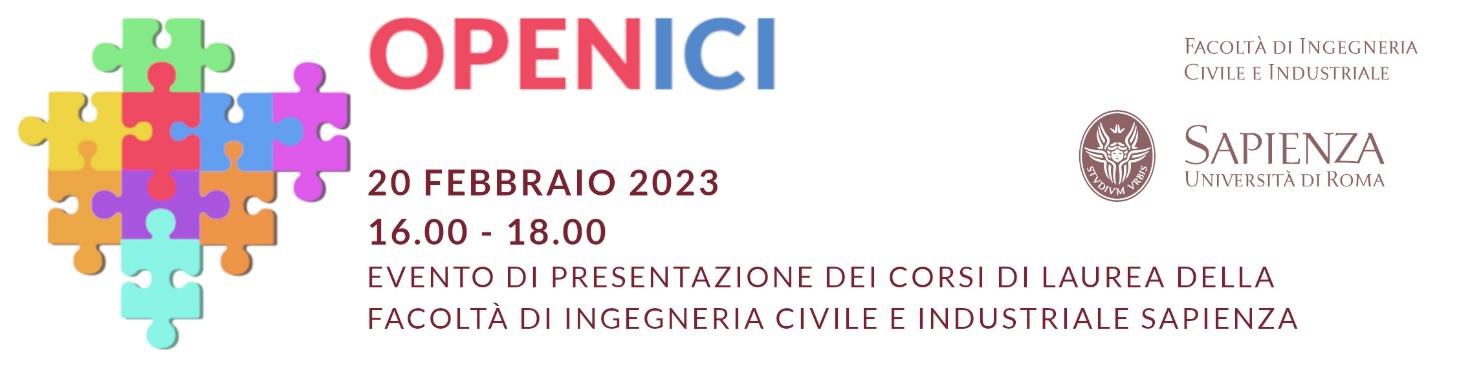Open ICI 2023 Facoltà di Ingegneria Civile e Industriale - La Sapienza - Presentazione Offerta Formativa 2023-2024 - OPENICI - Reminder.jpg