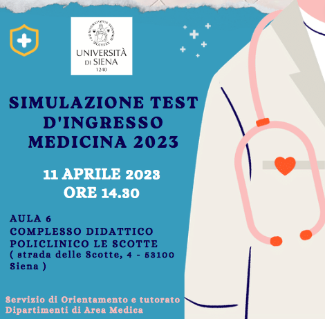 Simulazione test Medicina 11 aprile 2023, Le Scotte - Siena